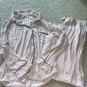 Victorias Secret Modal Polka Dot Pajama Set Sz L